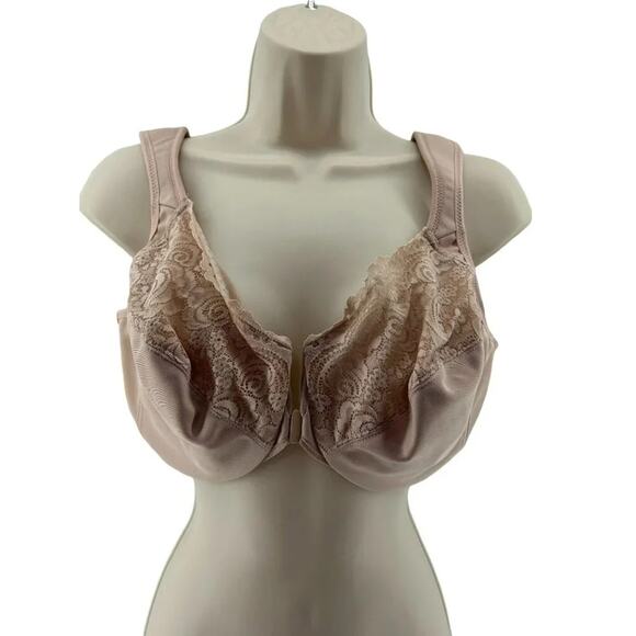 Glamorise Front Close Wonderwire Bra Cappuccino 1245 42DD - Picture 2 of 8